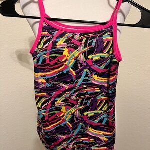 Danskin Pink and Purple Camisole with Abstract Design